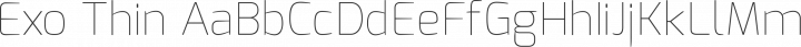 Exo Thin free font
