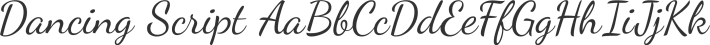 Dancing Script OT font family by Impallari Type