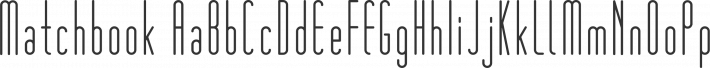 Matchbook font family by One by Four