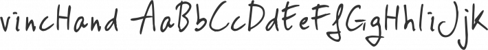 vincHand font family by JOEBOB graphics