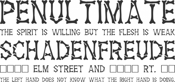 Headhunter Font Phrases
