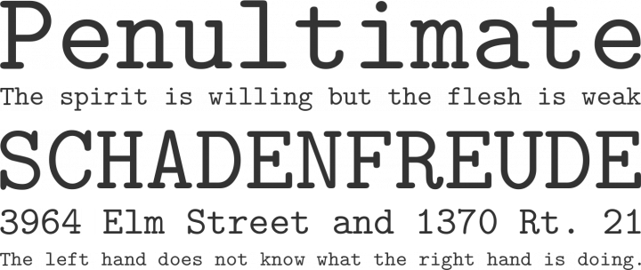 Latin Modern Mono Font Phrases