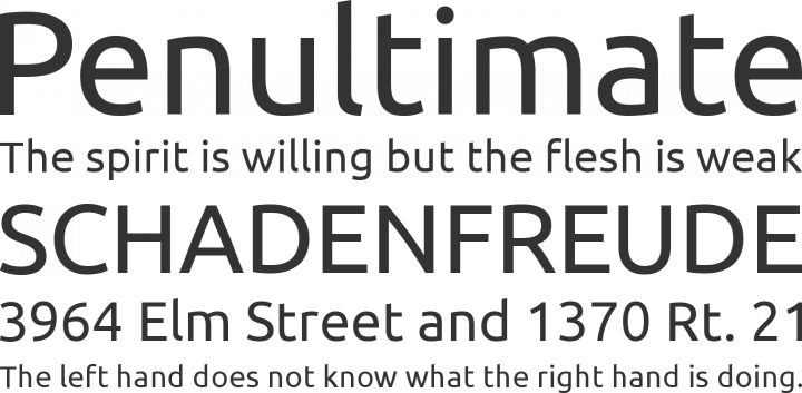 Ubuntu Font Phrases