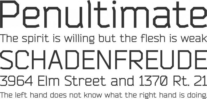 Bender Font Phrases