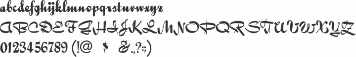 QuigleyWiggly Font Specimen