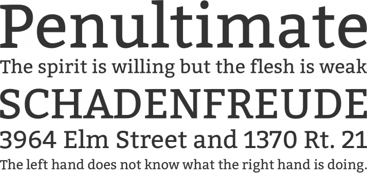 Bitter Font Phrases