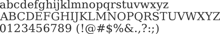 Bitstream Vera Serif Font Specimen