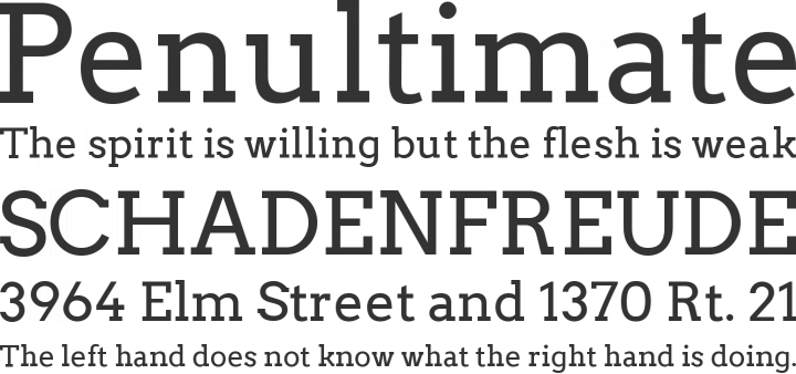 Arvo Font Phrases