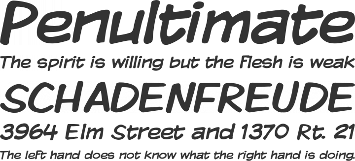 Komika Display Font Phrases