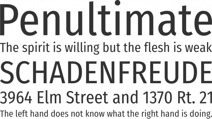 Fira Sans Condensed Font Phrases