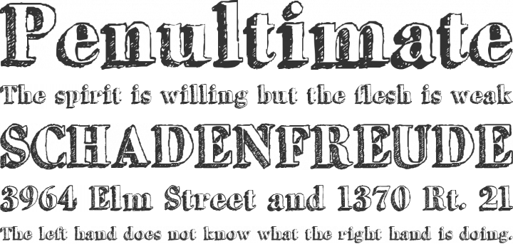GrutchShaded Font Phrases