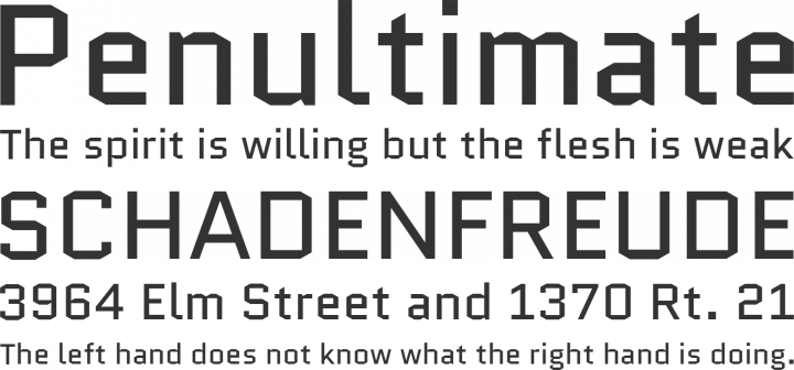 Quantico Font Phrases