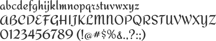 Redressed Font Specimen