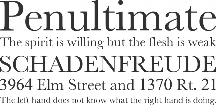 New Athena Unicode Font Phrases