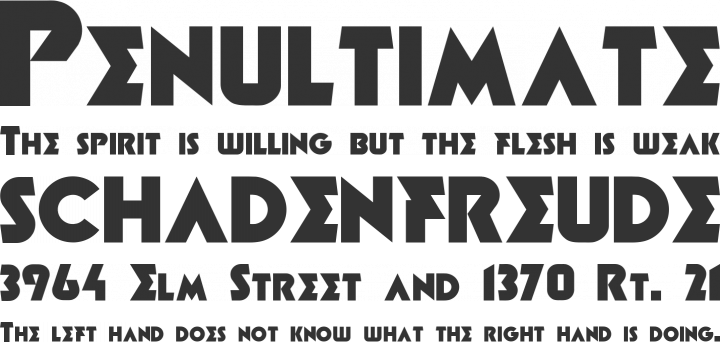 Minotaur Font Phrases