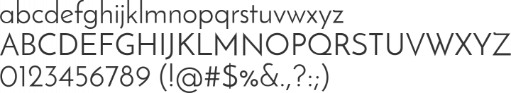Josefin Sans Font Specimen