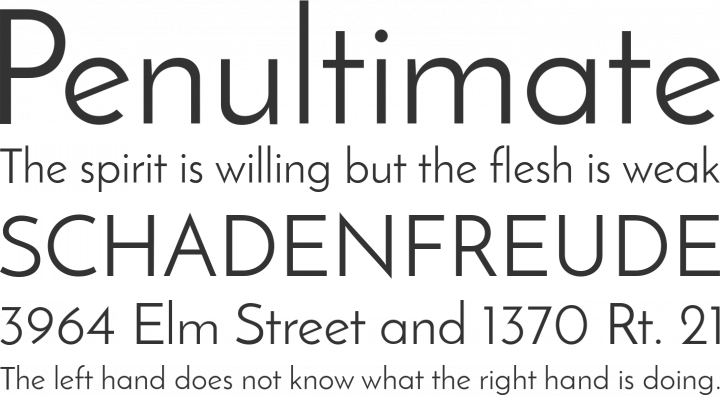 Josefin Sans Font Phrases