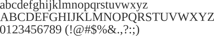 Liberation Serif Font Specimen