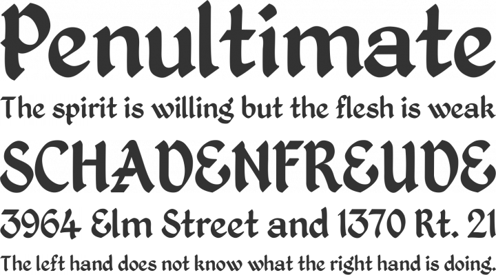 Kingthings Petrock Font Phrases