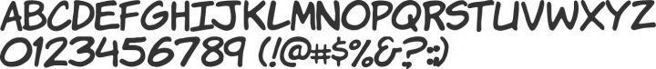 Komika Hand Font Specimen