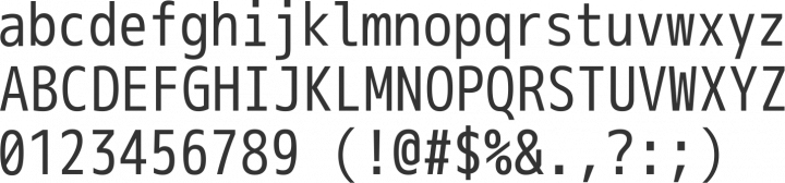 M+ 1m Font Specimen