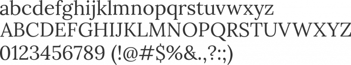Lora Font Specimen