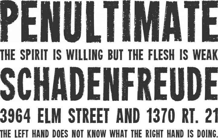 Heavyweight Font Phrases