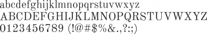 Old Standard TT Font Specimen