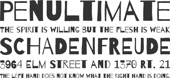 Barrio Font Phrases