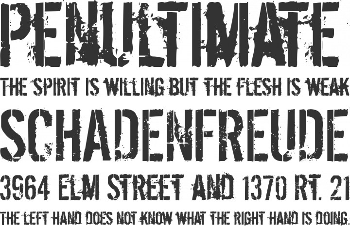Dirty Ego Font Phrases