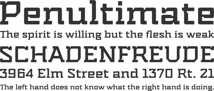 Indento Font Phrases