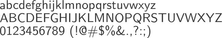 Latin Modern Sans Font Specimen
