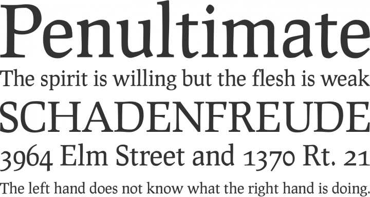 Prociono Font Phrases