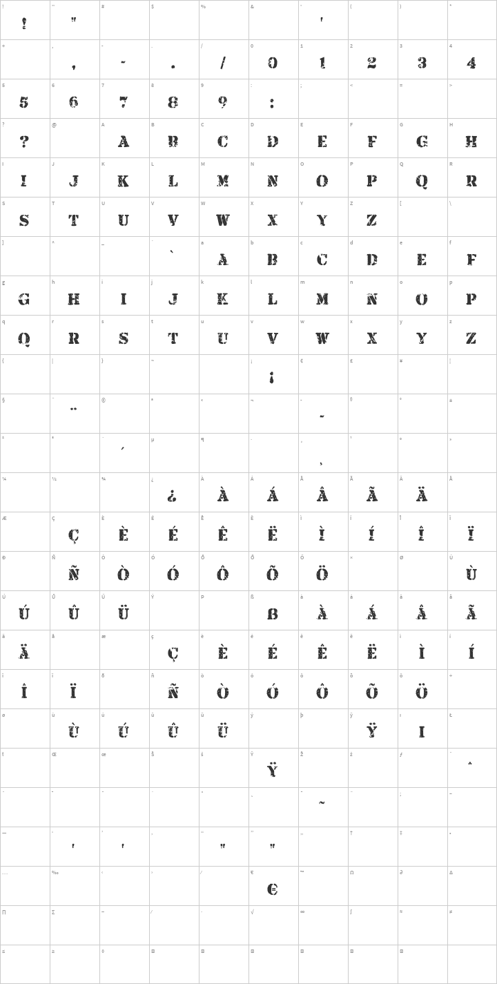 Armalite Rifle Glyph Map