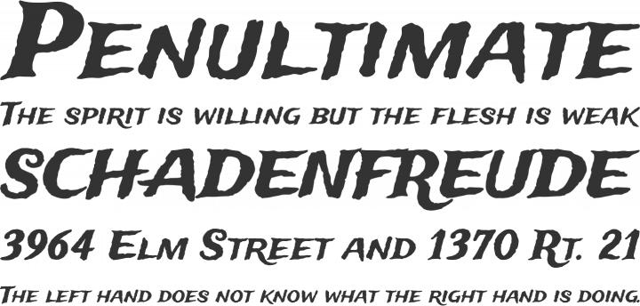 Trade Winds Font Phrases
