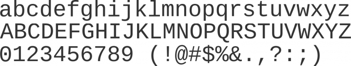 Liberation Mono Font Specimen