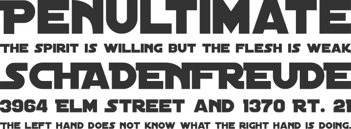 Distant Galaxy Font Phrases