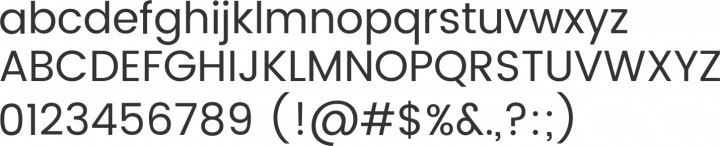 Poppins Font Specimen