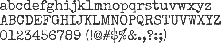 Special Elite Font Specimen