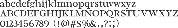 Radley Font Specimen