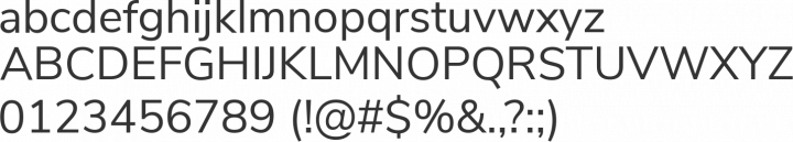 Nunito Sans Font Specimen