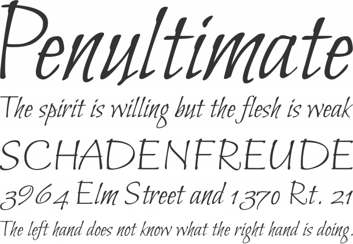 Bilbo Font Phrases